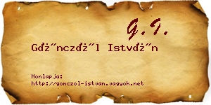 Gönczöl István névjegykártya